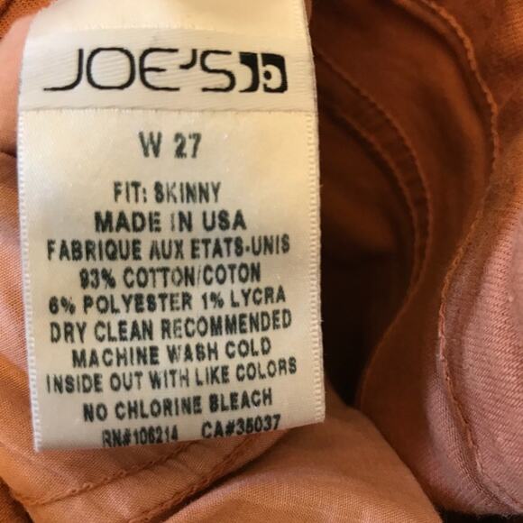 Joe’s Jeans Skinny 27 Cantaloupe Orange Womens colored denim - Picture 5 of 8